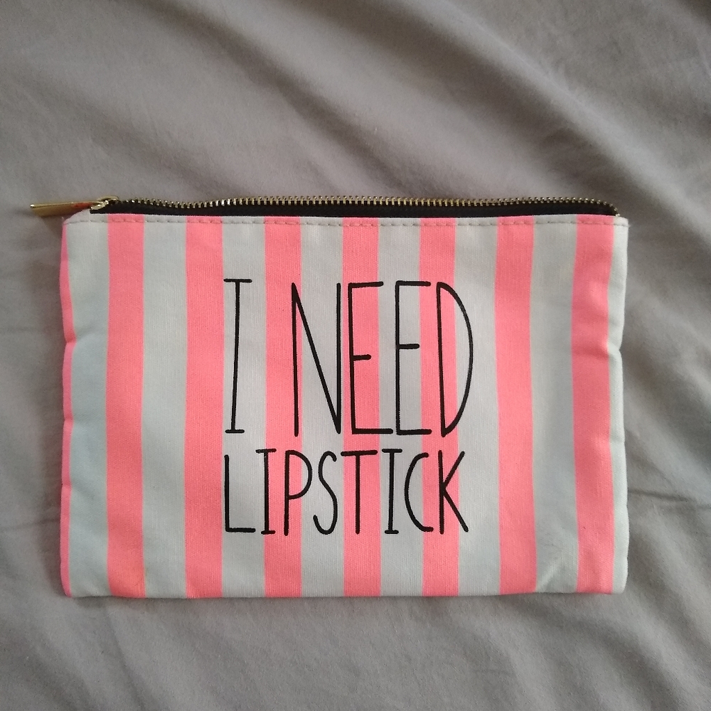💙 I Need Lipstick Make Up Bag (3 for $20)
